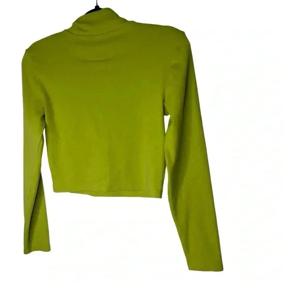 Sunday Best Besthug Lime Green Monarch 1/2 Zip Longsleeve Crop in Size Medium - Picture 5 of 8